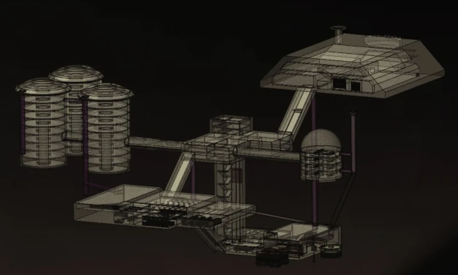 {Plan isométrique du bunker}