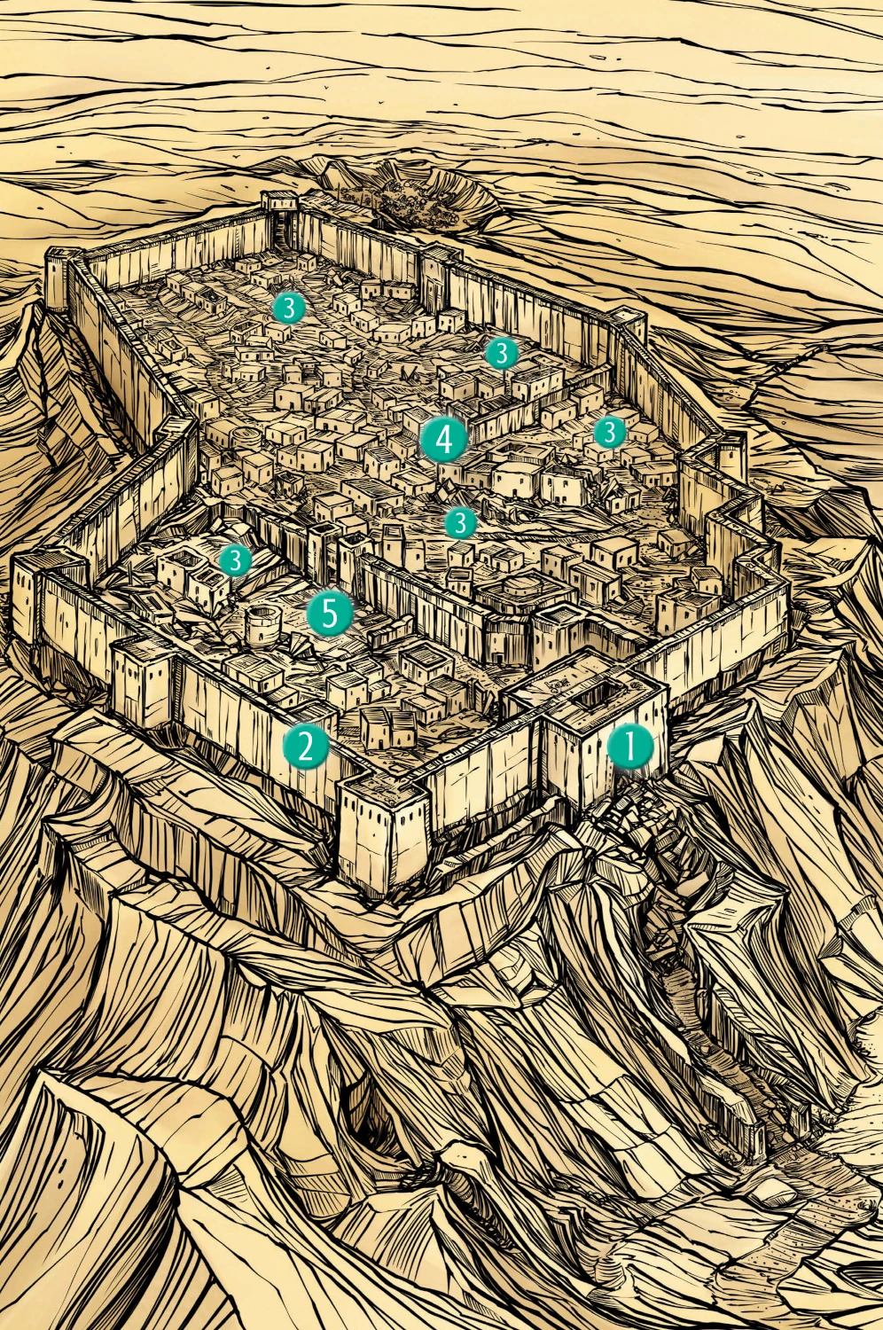 tjaru.webp {Une vue aérienne de Tjaru, cité antique en ruines}